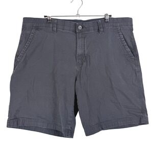 WEATHERPROOF Mens Grey Shadow Cargo Shorts Size 38 Cotton Spandex Zip Pocket